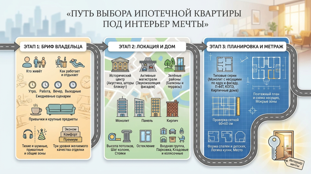 Путь выбора ипотечной квартиры под интерьер мечты
