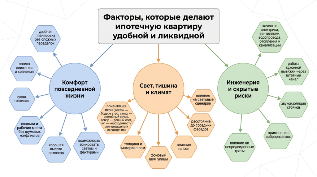 Факторы, которые делают ипотечную квартиру удобной и ликвидной